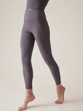 Athleta Elation Rib Tight Leggings In Dusk Violet XL NWT